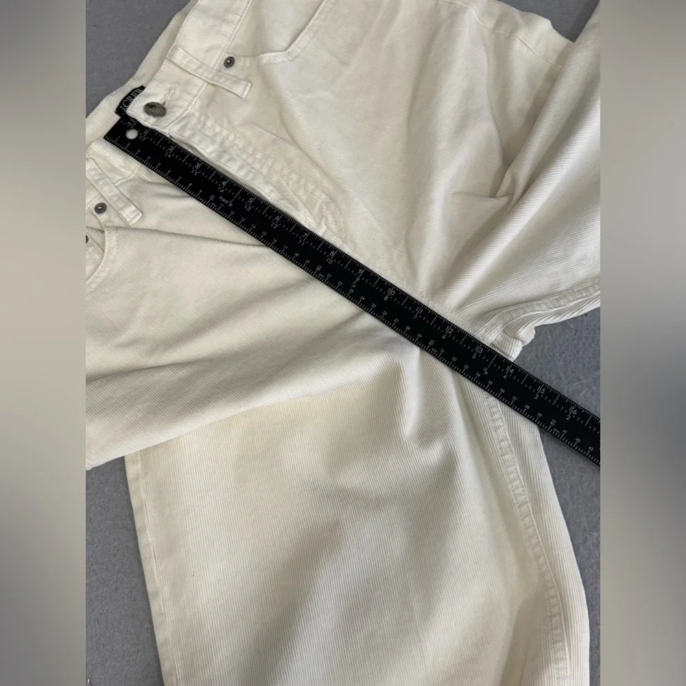 J Crew Corduroy Wide Leg High Waist Trouser Pants Cream Size 29 Style BT922 - Picture 8 of 10